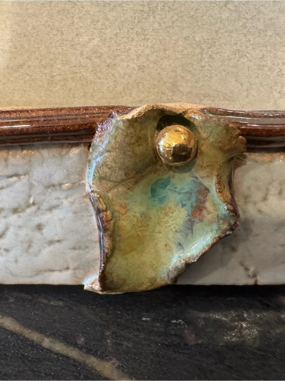 Vintage Fired Fantasies Ceramic Elephant Photo Frame